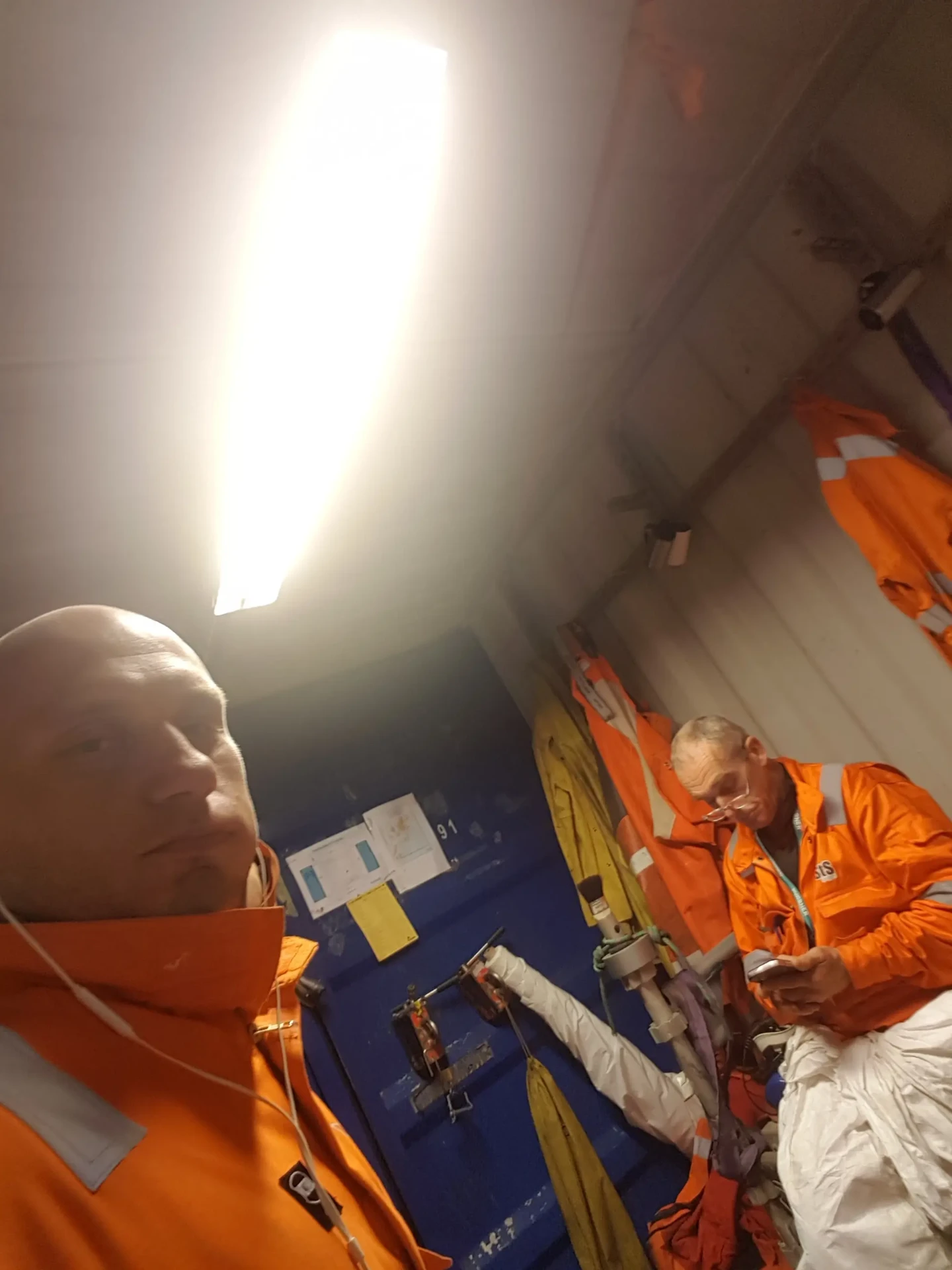 Andrzej Ofman podczas pracy offshore w Norwegii